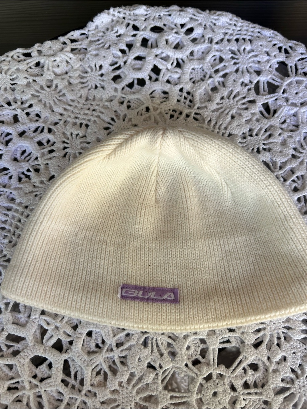 Vintage BULA Cream Knit Beanie